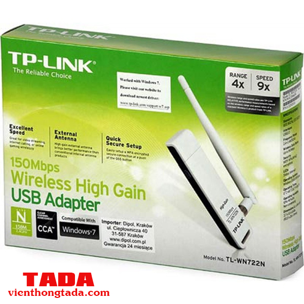 Bộ thu wifi TP-LINK TL-WN722N