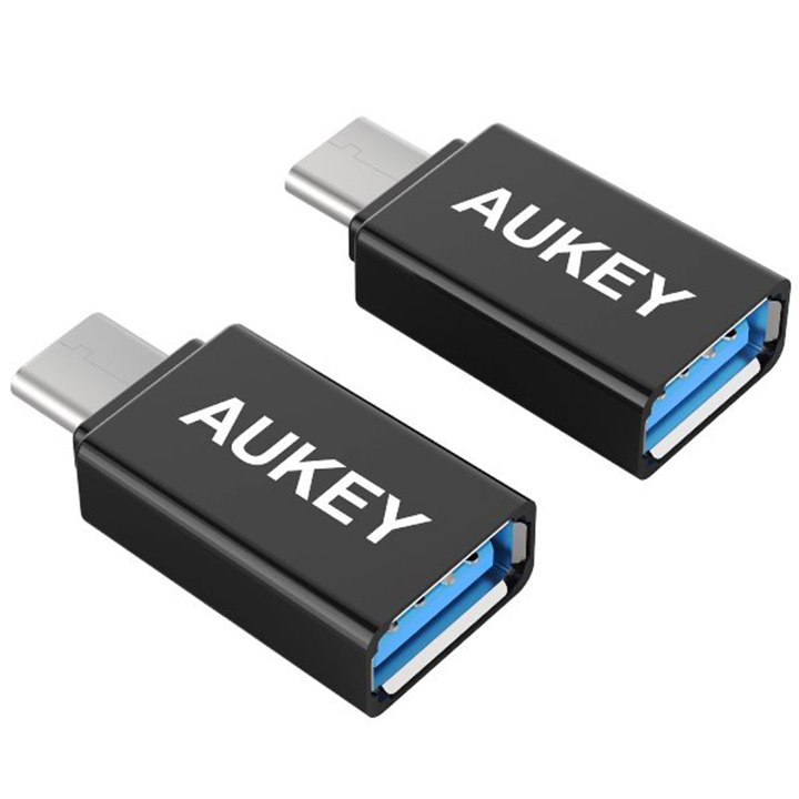 Bộ 2 Đầu Chuyển OTG 3.0 Từ USB Ra USB Type-C Aukey CB-A1 - Hàng Chính Hãng