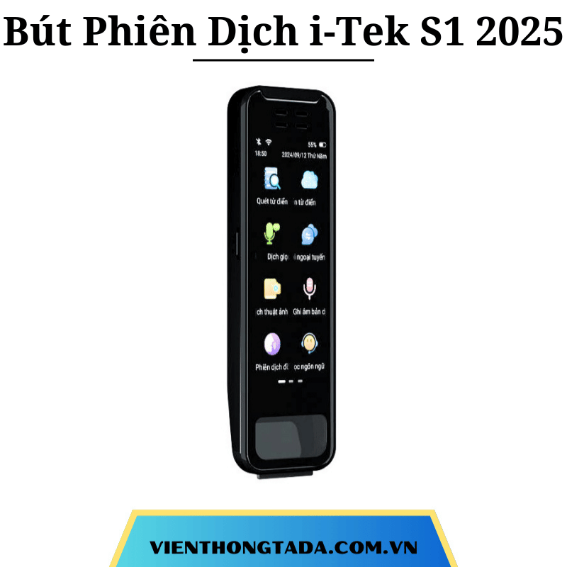 Bút Phiên Dịch i-Tek S1 2025 - Máy Phiên Dịch Nhiều Ngôn Ngữ, Dịch 19 Ngôn Ngữ Offline- Hàng Chính Hãng- Bảo hành 12 tháng