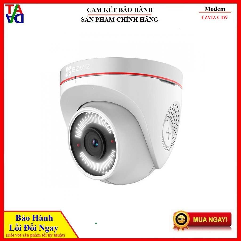 Camera IP Wifi Không Dây Ezviz C4W 1080P - Hàng Chính Hãng - Bảo hành 24 tháng 1 đổi 1