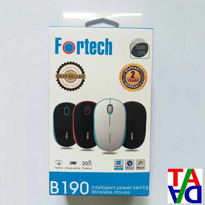 Chuột Không Dây Fortech B190 Bảo Hành 24 tháng - Hàng Chính Hãng