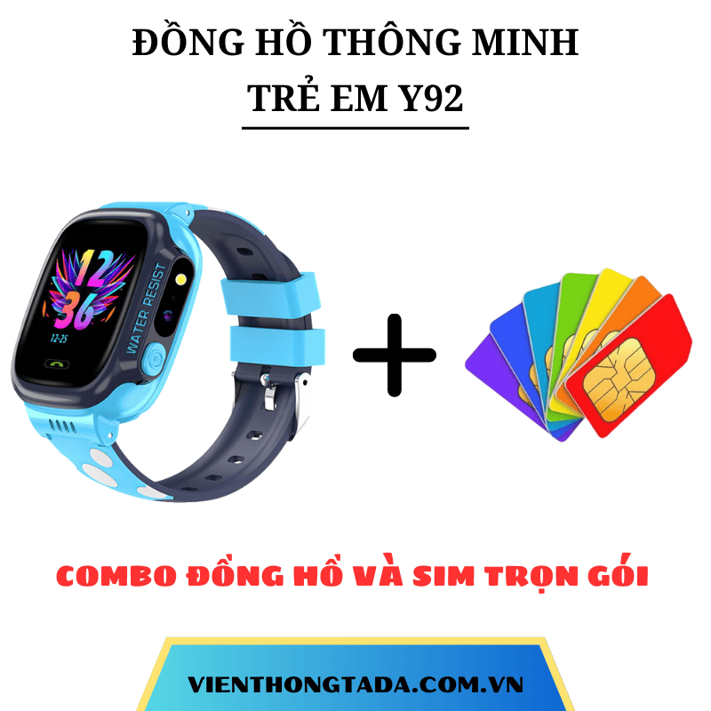 ĐỒNG HỒ ĐỊNH VỊ TRẺ EM THÔNG MINH Y92 CHỐNG NƯỚC, ĐỊNH VỊ, ĐÀM THOẠI 2 CHIỀU