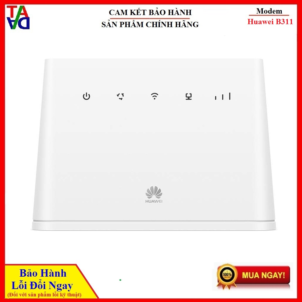 Thiết Bị Phát Wifi Huawei B311-221 Bản Quốc Tế - Tốc Độ 4G 150Mbps Hỗ Trợ 32 Users Cùng 1 Lúc - Hàng Nhập Khẩu