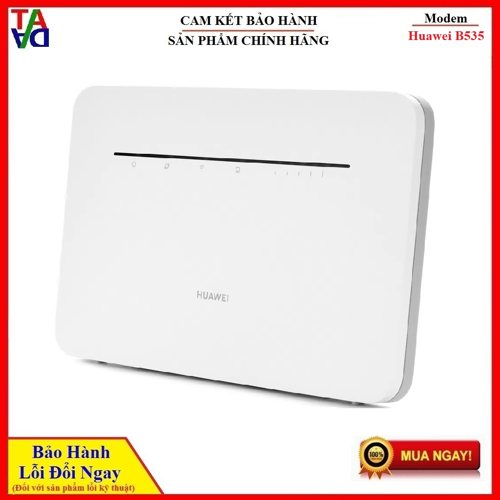 Huawei B535 | Router Wi-Fi Di Động 4G LTE Cat7, Wifi 2 Băng Tần Kép | Bảo Hành 12 Tháng 1 Đổi 1