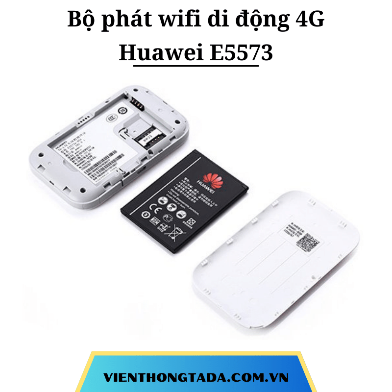 Huawei E5573 | Bộ phát Wifi di động 3G/4G, Tốc Độ Cao 150Mbps, Pin 1500mAh | Hàng Chính Hãng