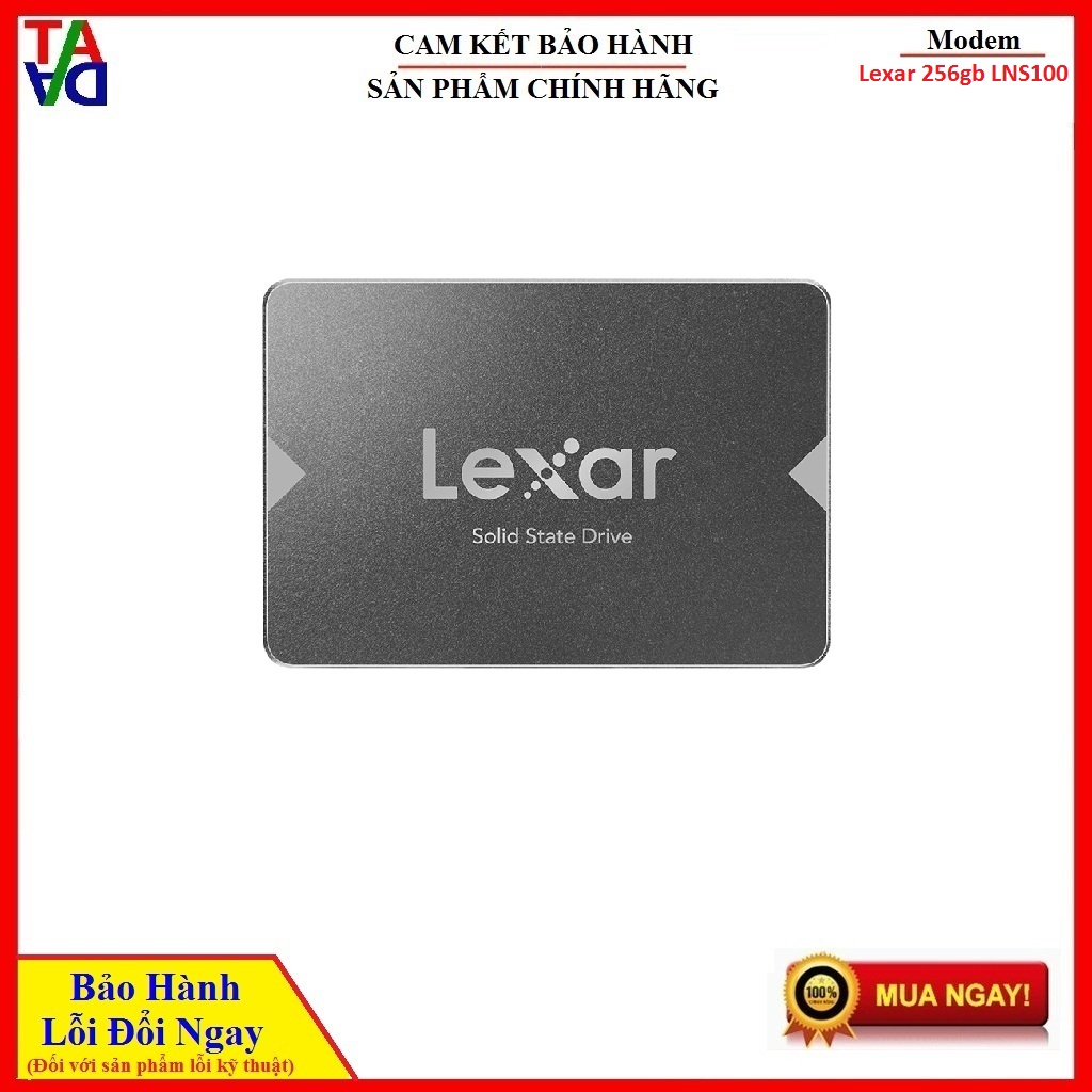 Ổ cứng SSD Lexar 256GB LNS100-256RB Read up to 520MB/s - Hàng chính hãng - Bảo hành 36 tháng