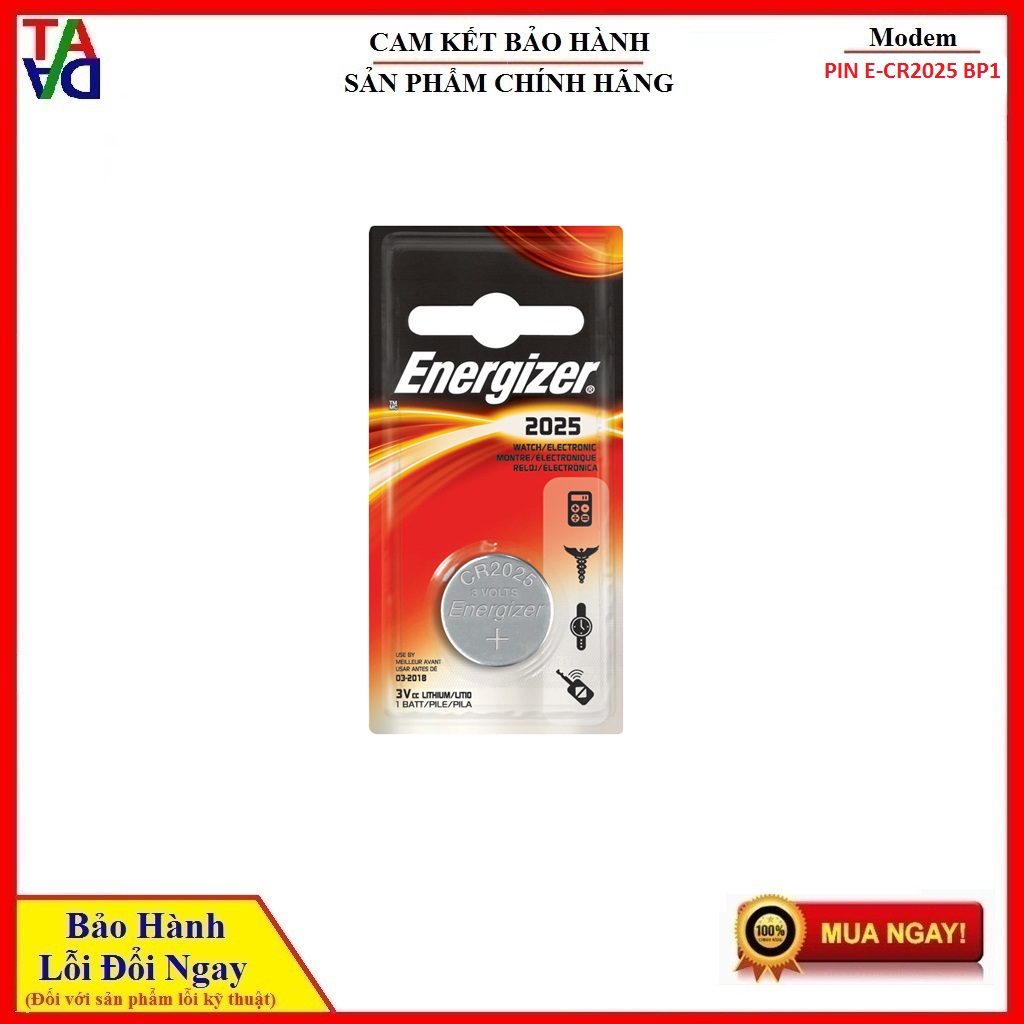 PIN ENERGIZER E-CR2025 BP1 - HÀNG CHÍNH HÃNG