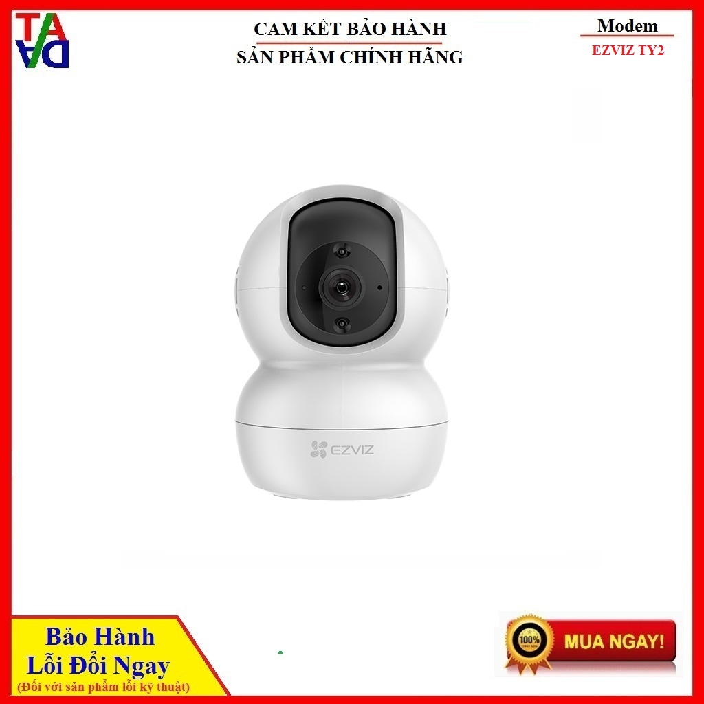 Camera IP Wifi Không Dây Ezviz  TY2 1080P Full HD - Hàng Chính Hãng - Bảo hành 24 tháng 1 đổi 1