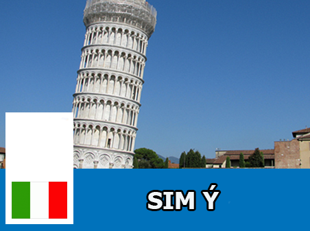 Sim và eSIM 3G/4G du lịch Ý (Italia) - Nhận Tại Việt Nam