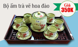 ấm trà vẽ hoa