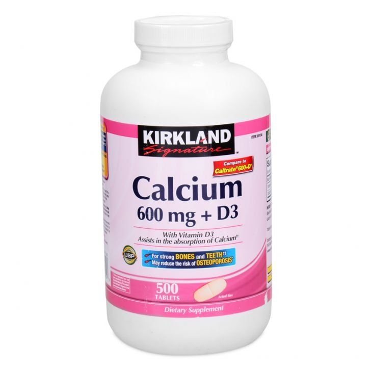 Thuốc Bổ Sung Canxi Kirkland Calcium 600mg + D3 1