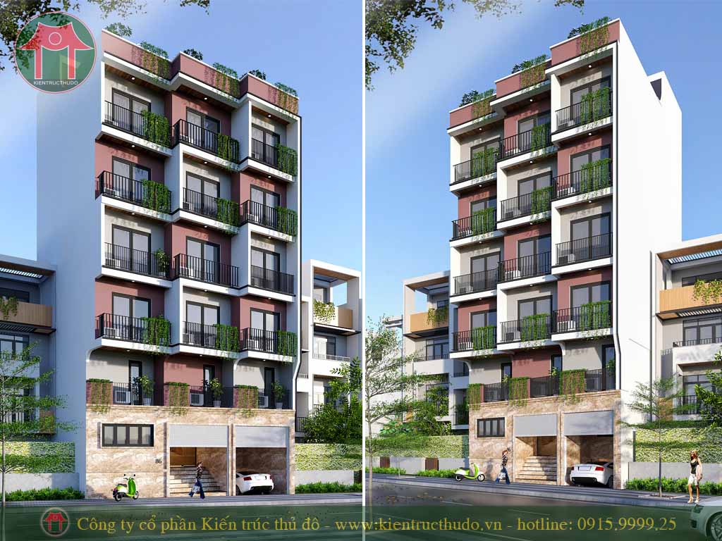 Phối cảnh thiết kế chung cư mini tại Xuân Đỉnh 1
