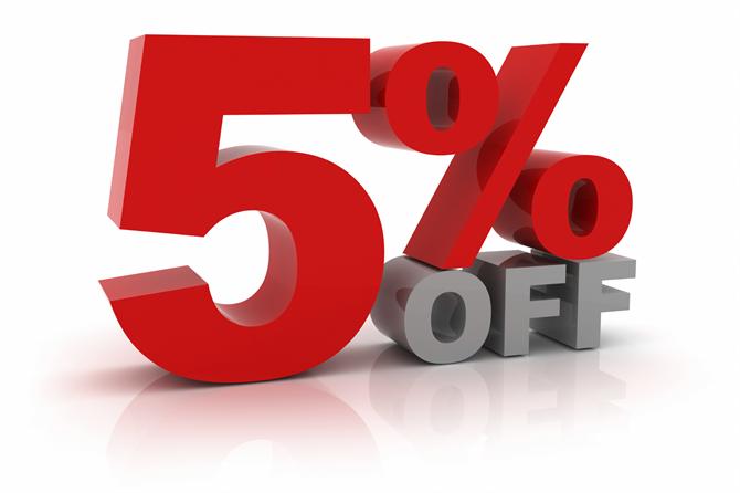 Sale 5% từ ngày 02/11/2015 - 7/11/2015