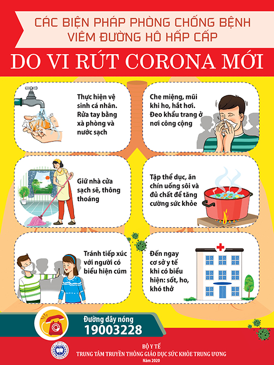 Thi Công Áp Phích, Biển, Poster Các Biện Pháp Phòng Chống Dịch Covid 19 (Corona)