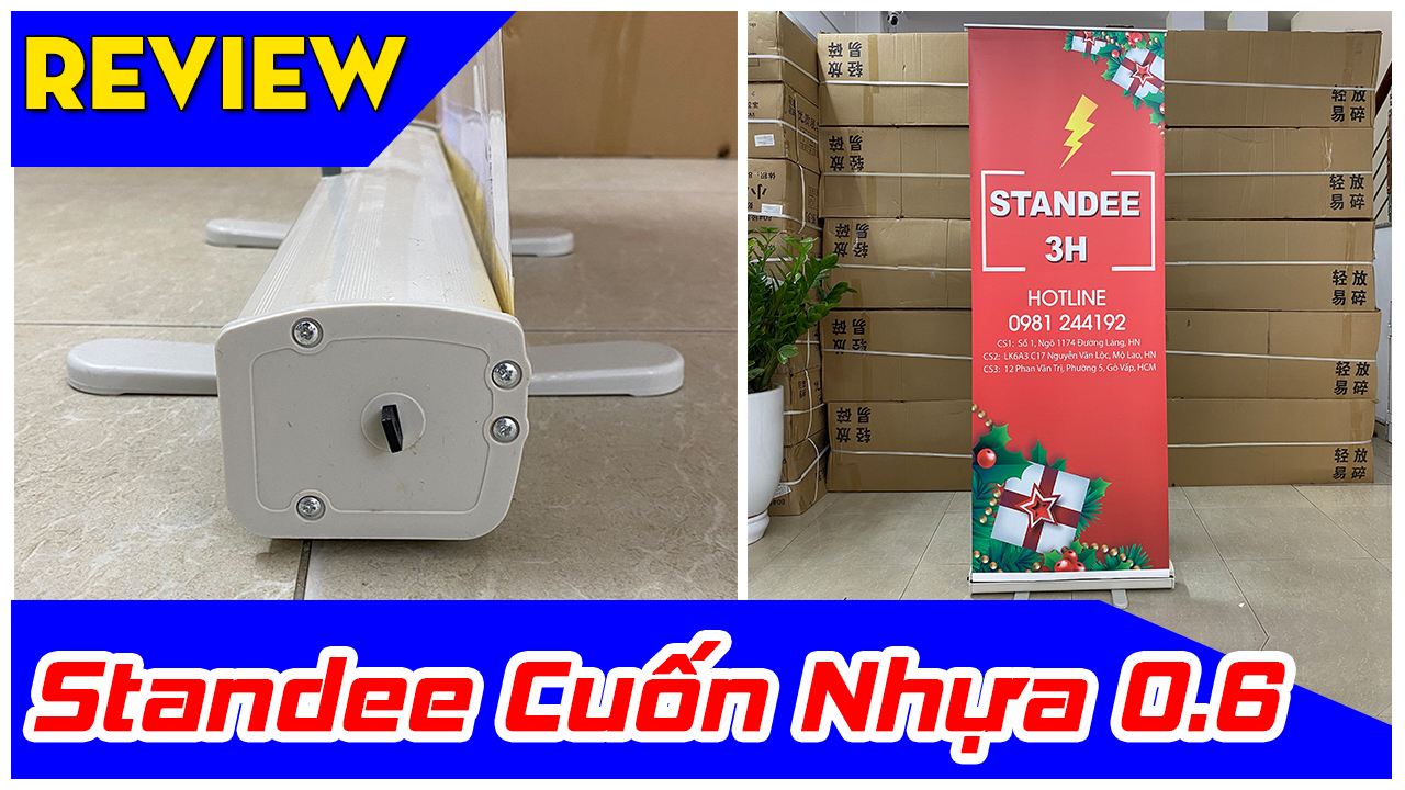 Video Chân Standee Cuốn Nhựa, Giá Cuốn Nhựa