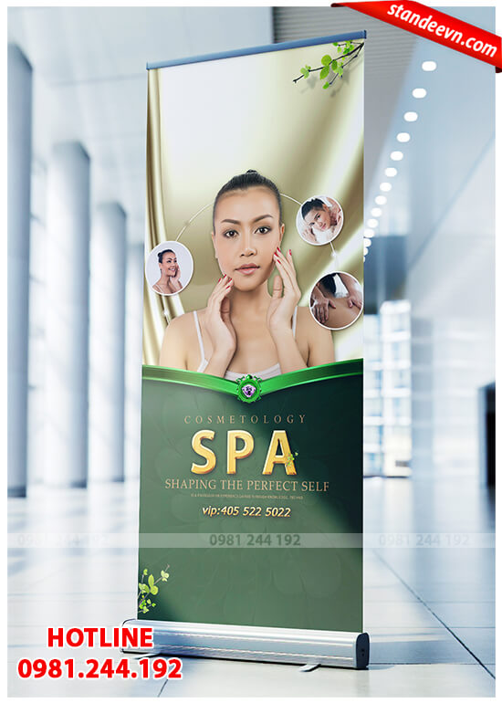 Standee spa và 3 luật ngầm cần biết khi thiết kế, in ấn