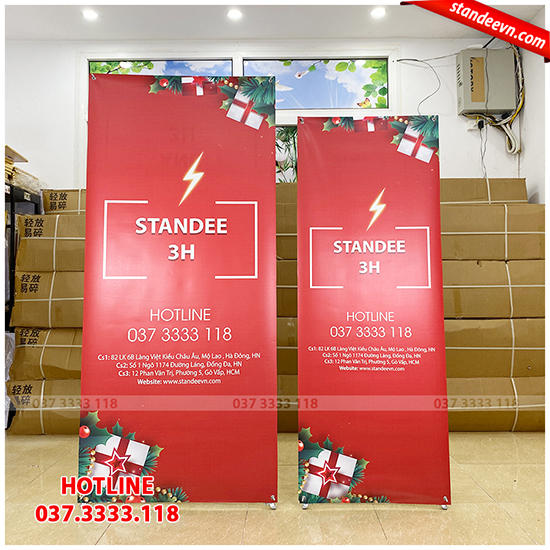 standee x điều chỉnh bằng nhôm cao cấp