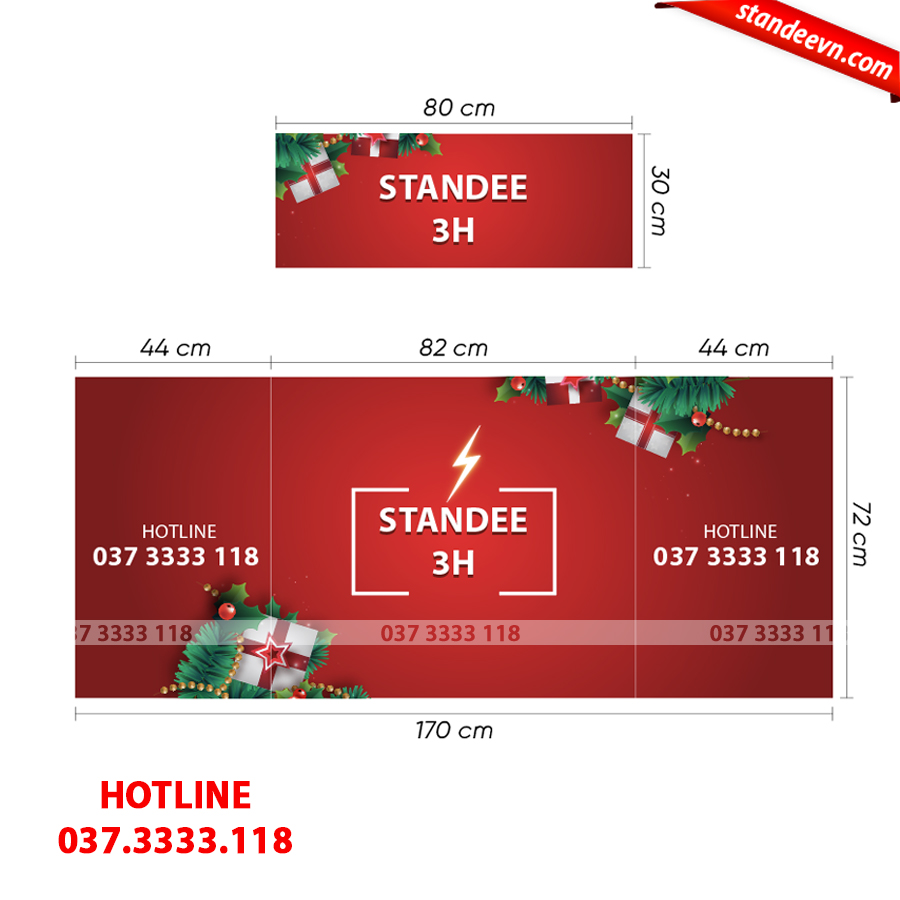 kích thước booth sampling nhôm