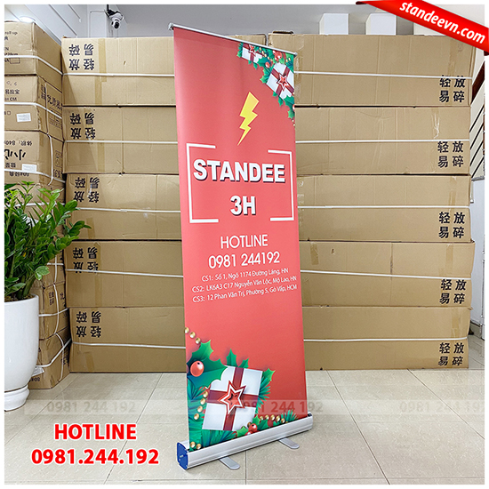 Giá standee cuốn nhôm cao cấp