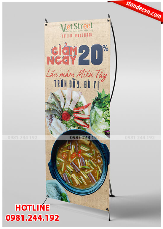 standee cửa hàng ăn đẹp mắt