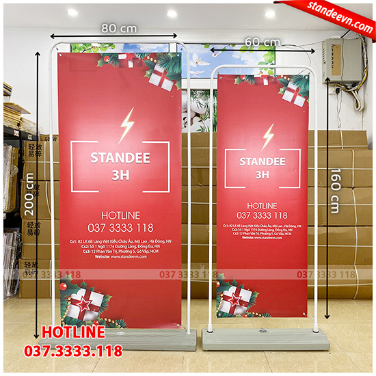 chân standee kiểu cửa đế nhựa