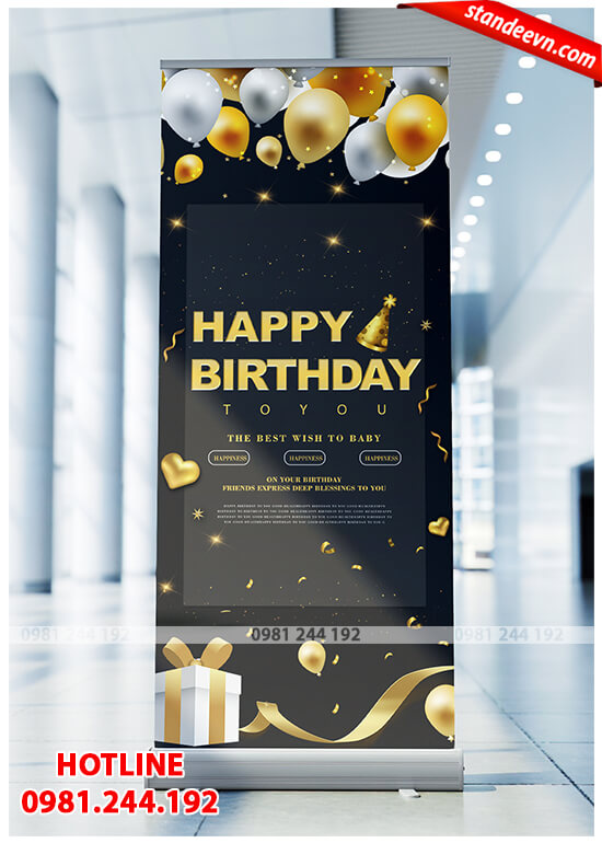 standee sinh nhat dang cap