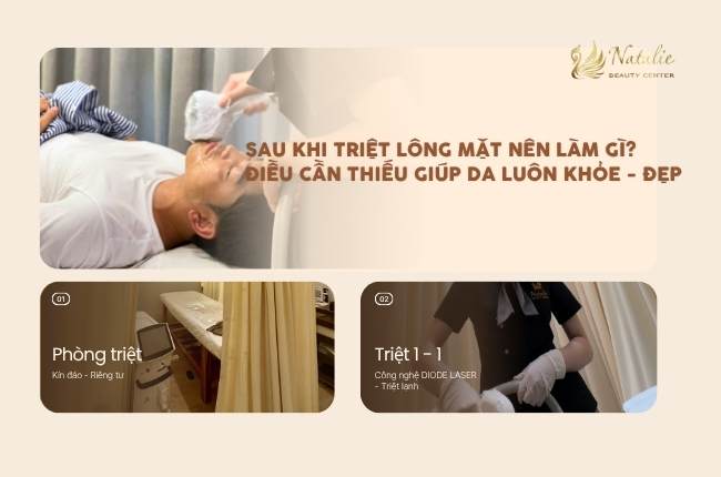 sau triệt lông mặt