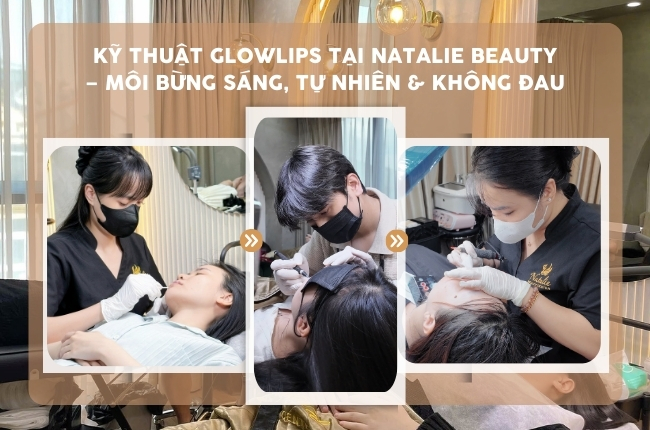 kỹ thuật glowlips phun môi đón tết