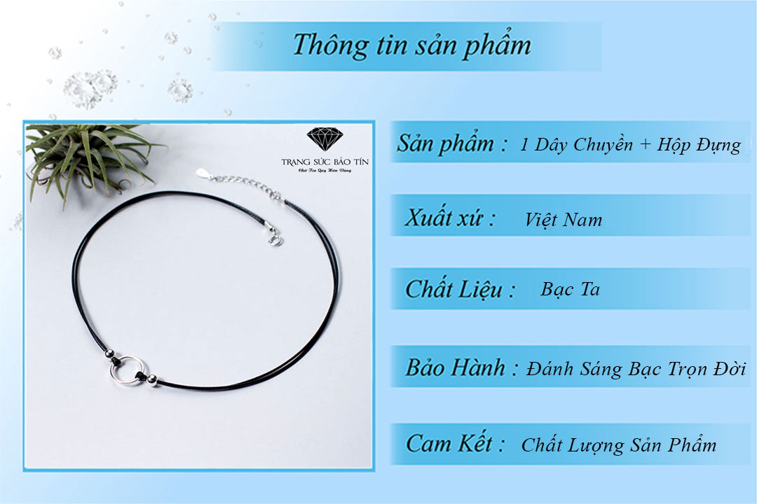 dây chuyền bạc nữ