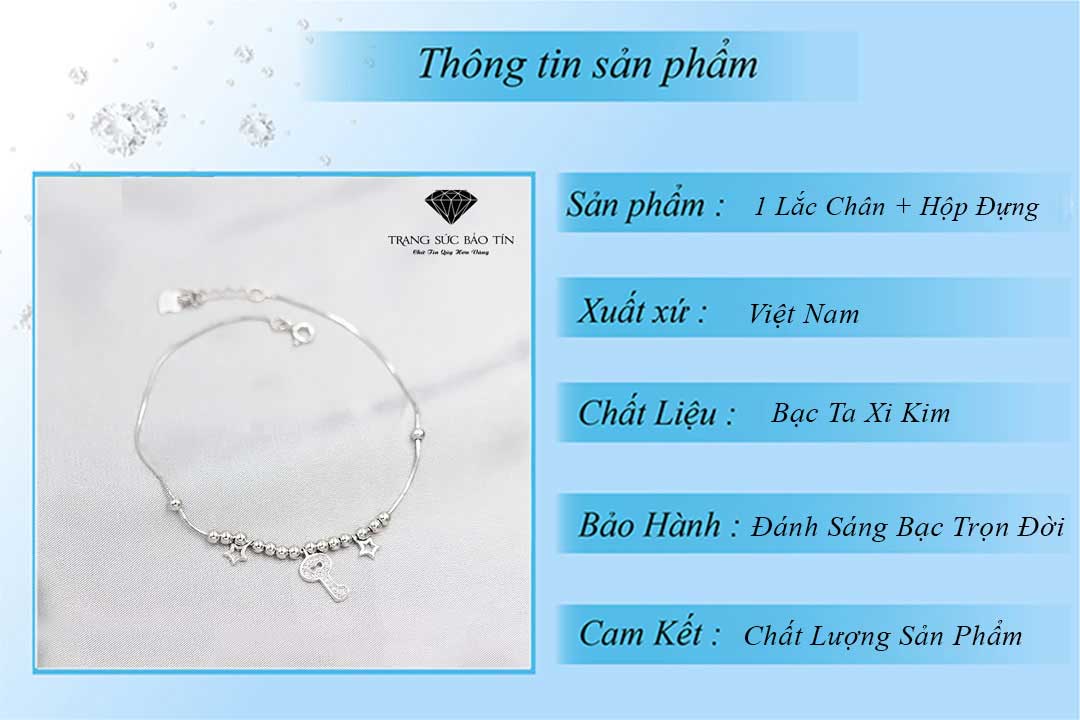 lắc chân bạc nữ