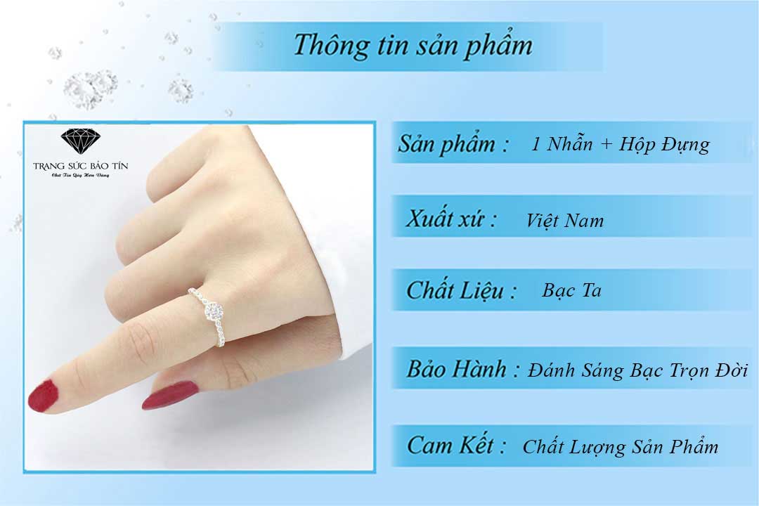 nhẫn bạc nữ