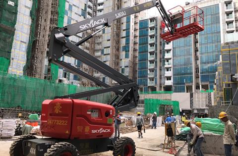 Xe nâng người Skyjack SJ63 AJ đầu tiên tại Hồng Kông Xe nâng người Skyjack SJ63 AJ đầu tiên tại Hồng Kông
