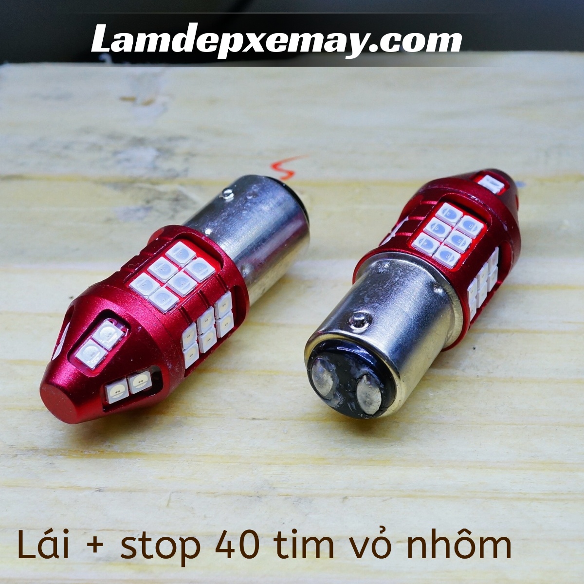 Lái + stop 40 tim chớp F1 vỏ nhôm
