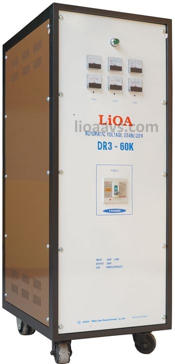 ổn áp lioa 3 pha dr3-60k , lioa 60kva 3 pha