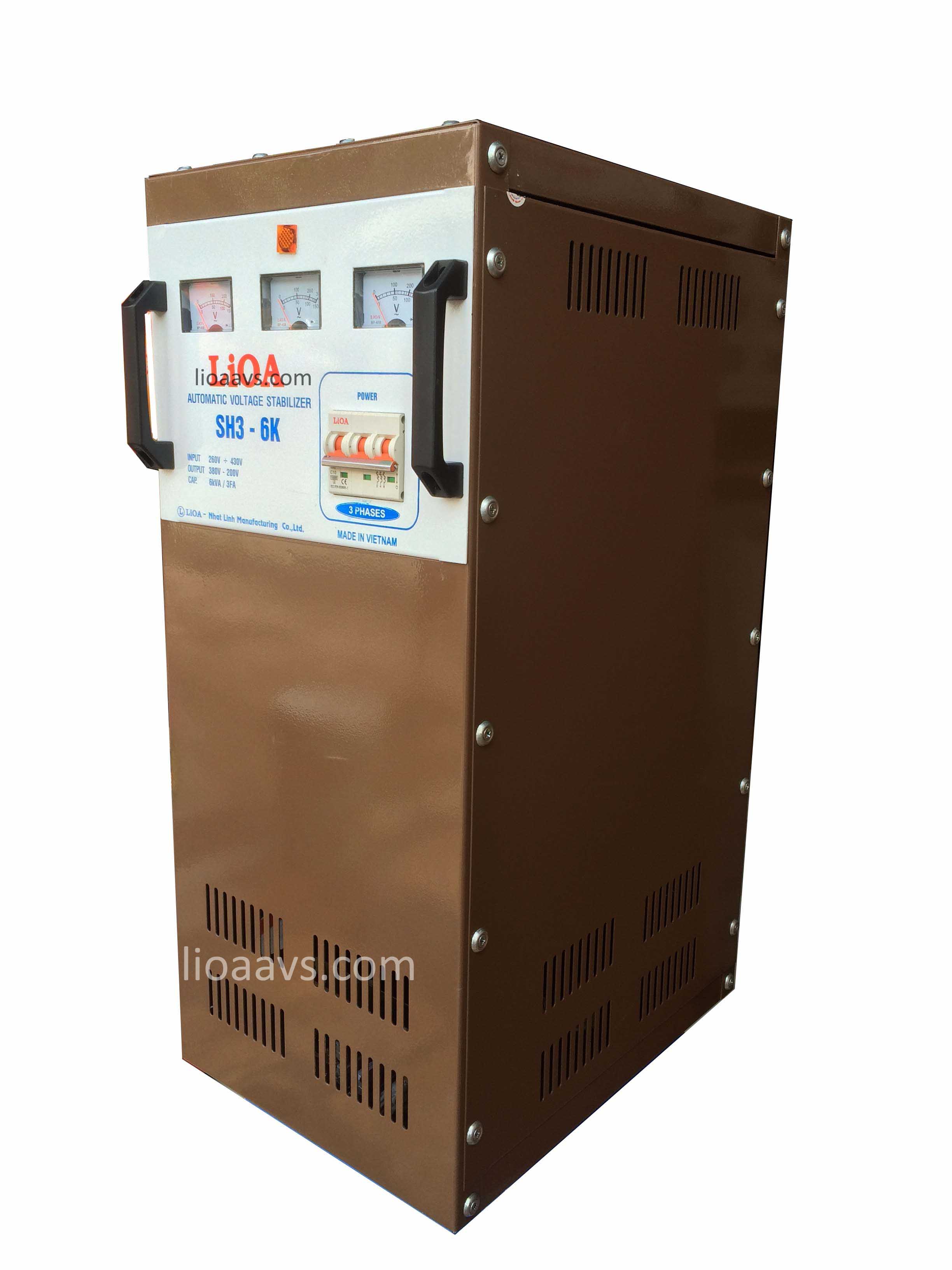 ổn áp lioa sh3-6k , lioa 6kva 3 pha , lioa 6kg 