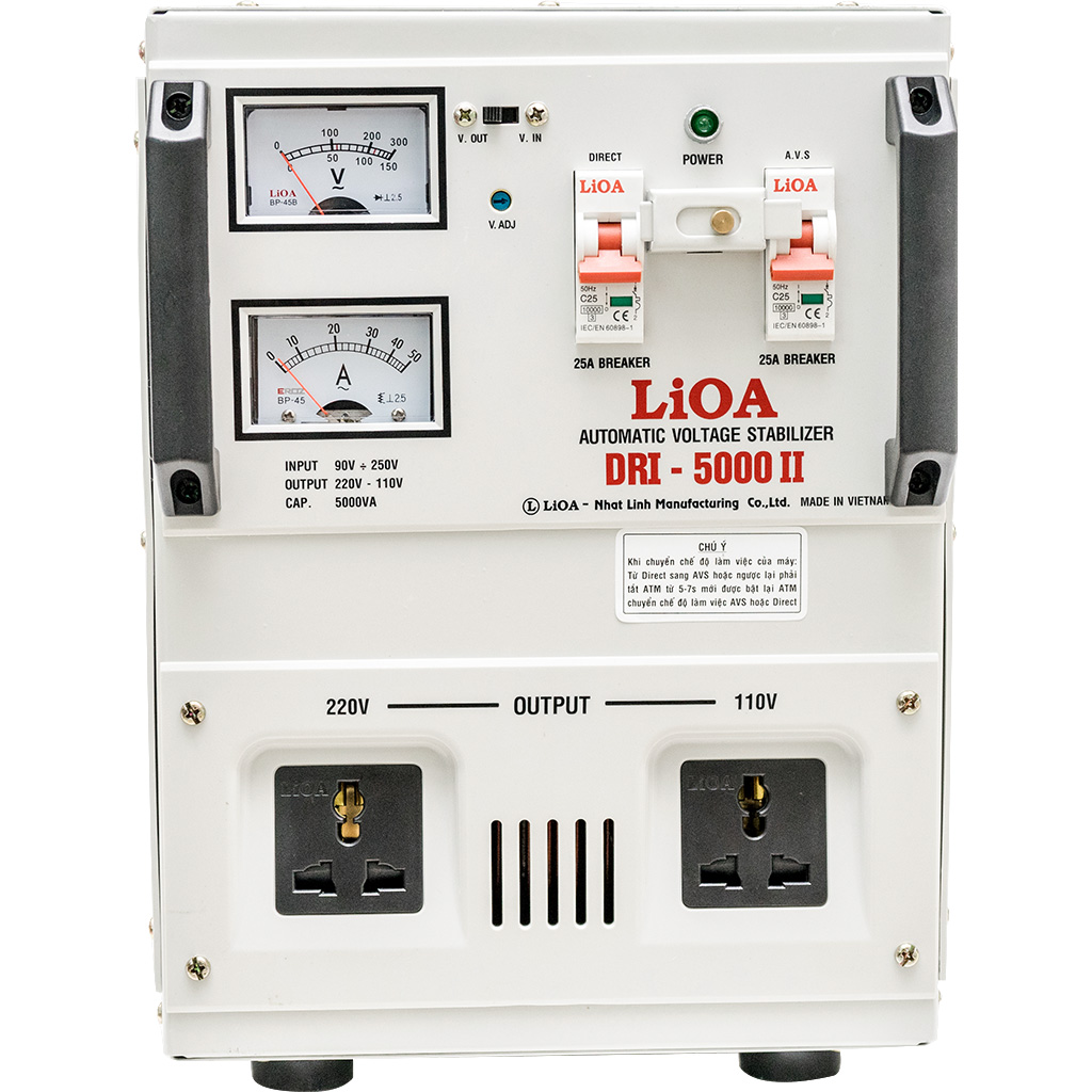 Ổn áp lioa 5kva dải 90v ( thế hệ 1 )