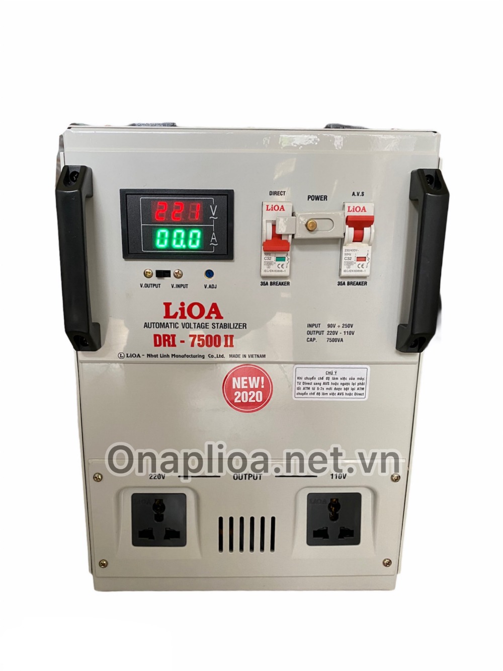 Ổn áp lioa 7,5kva dải 90v