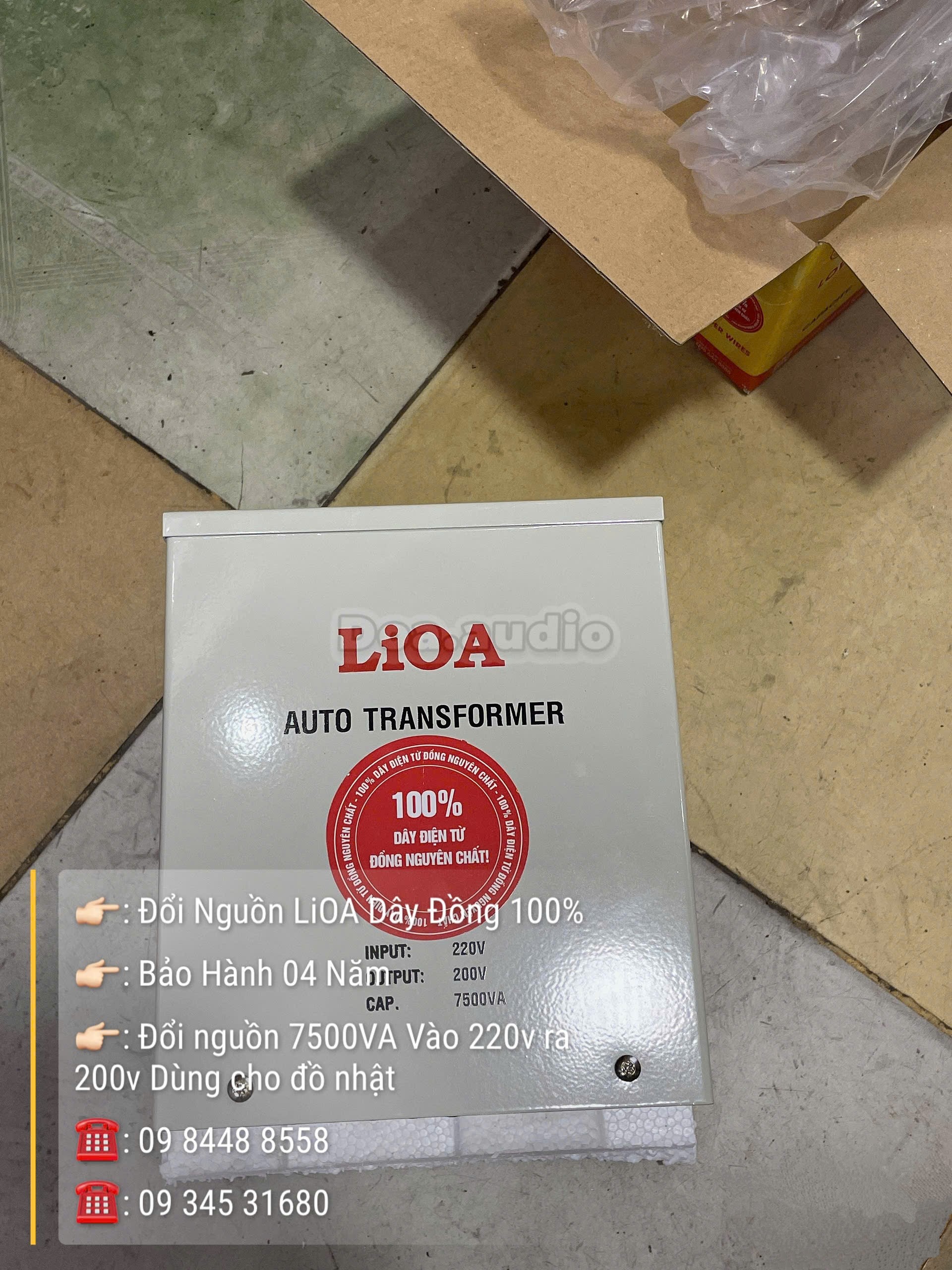 Đổi nguồn Dây Đồng 7500VA Dùng cho bếp từ nhật 200V