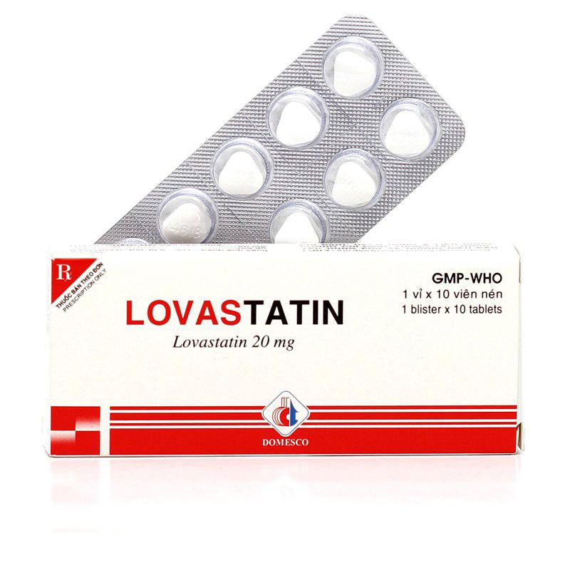 Thuốc hạ cholesterol máu - Lovastatin 20mg