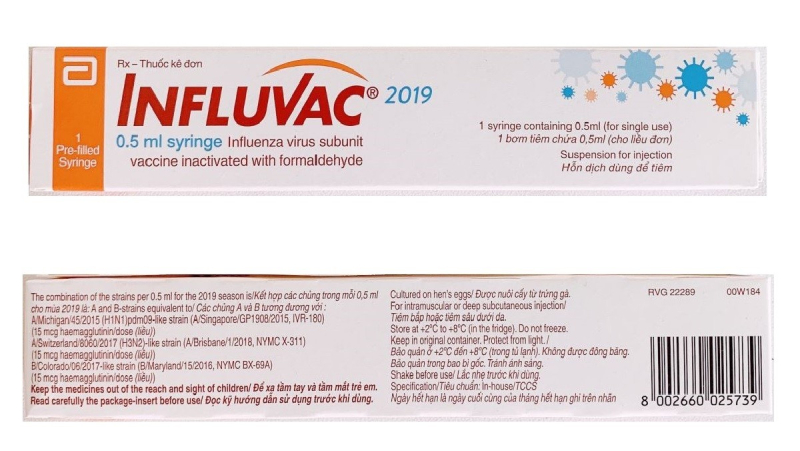 Vắc xin Influvac tetra 0,5 ml (Hà Lan) -2019