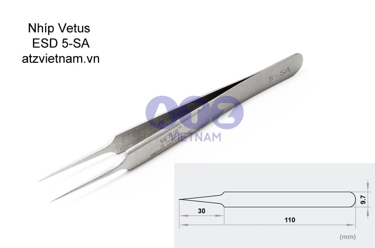 Nhíp chống tĩnh điện Vetus ESD 5-SA