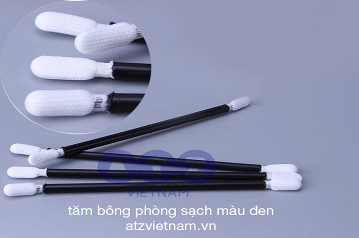 tăm vải phòng sạch màu xanh đầu nhọn