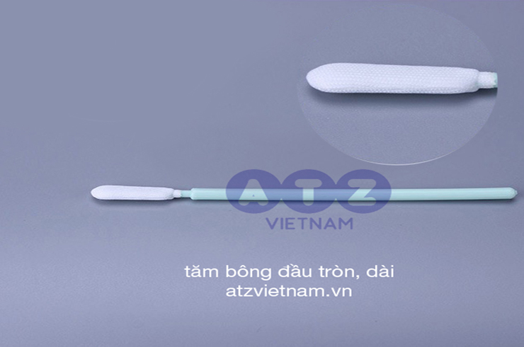 tăm vải phòng sạch màu xanh đầu nhọn