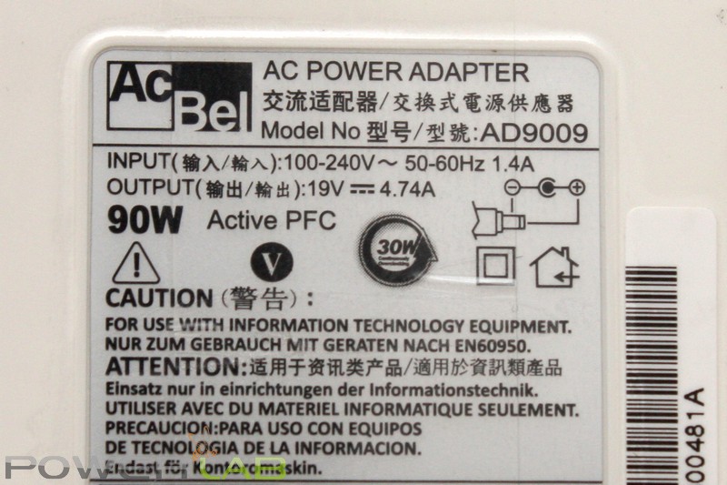 thông số kỹ thuật trên adaptor