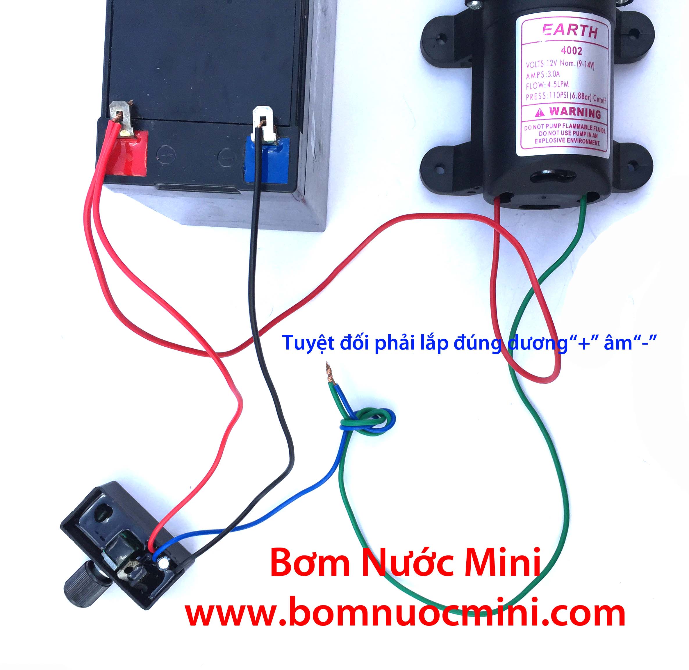 bộ bơm tưới cây, phun thuốc