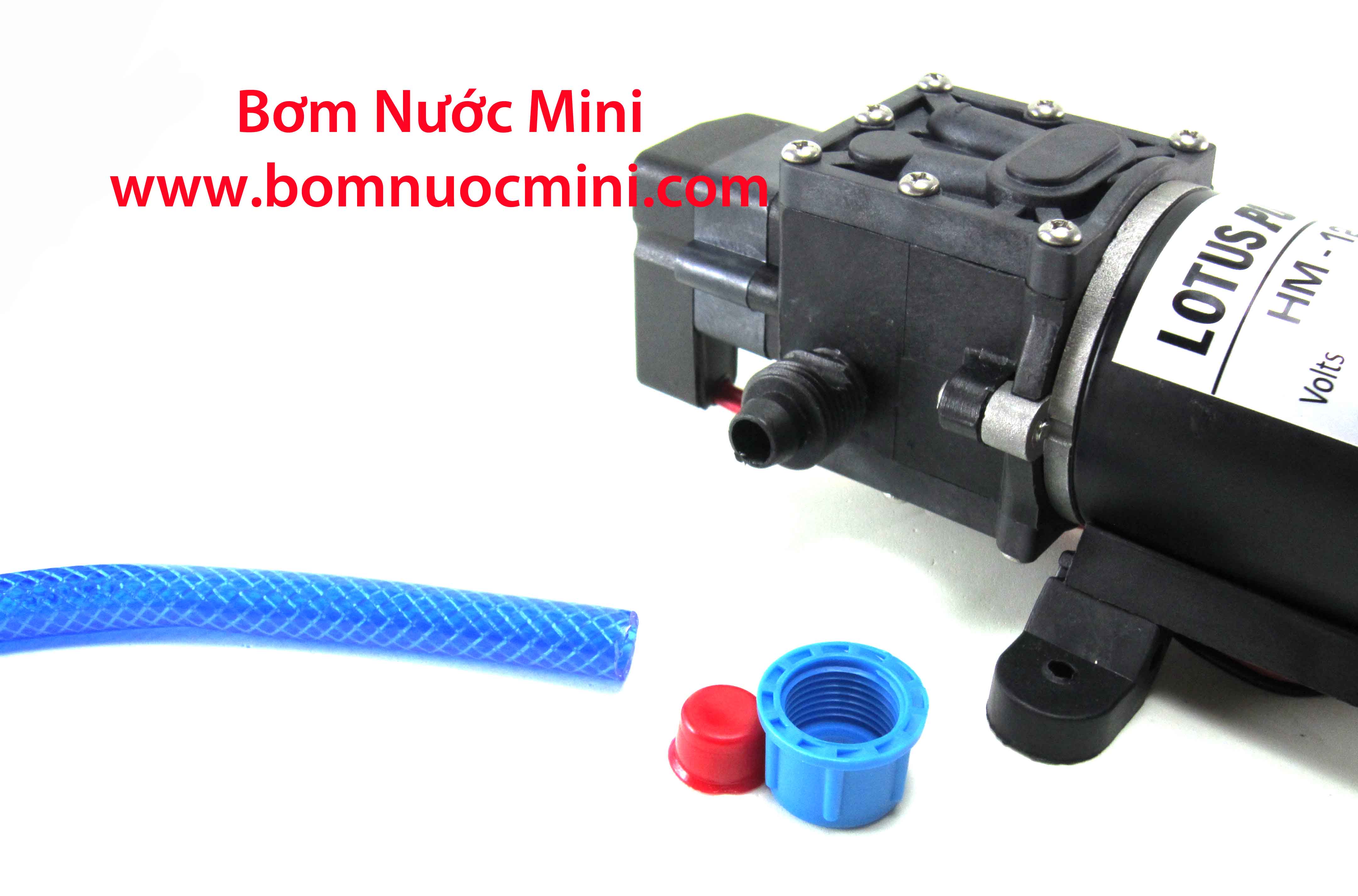 lắp ống nước 8mm vào máy bơm