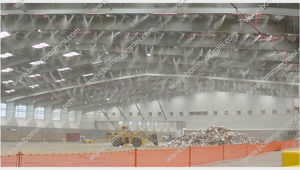 phun sương nhà kho