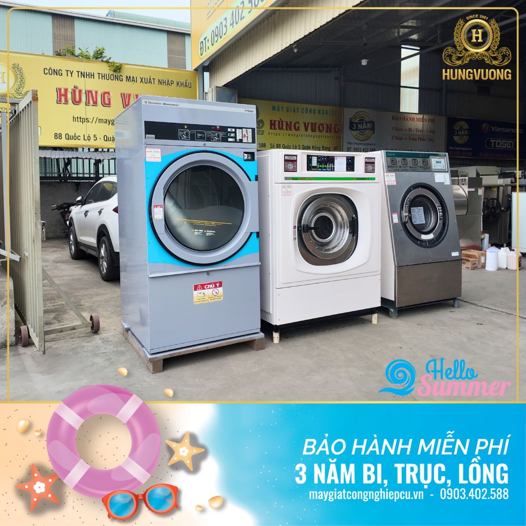 Nhiệt độ thích hợp khi sấy đồ ở máy giặt công nghiệp