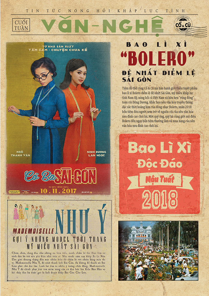 Bao lì xì Bolero độc đáo, đặc sắc xuân Mậu Tuất 2018