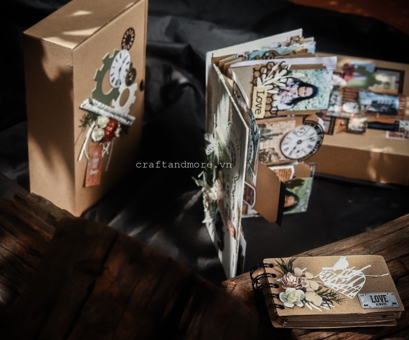 Scrapbook handmade vintage fly album Beauty & the White